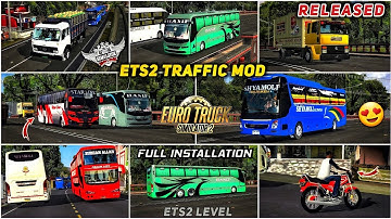 How to add ETS2 TRAFFIC MOD in bus simulator Indonesia | BUSSID V3.7.1 | #bussidmods
