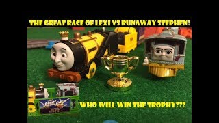 The Great Race Of Lexi Vs Runaway Stephen - Railway Race Set - Thomas And Friends Trackmaster