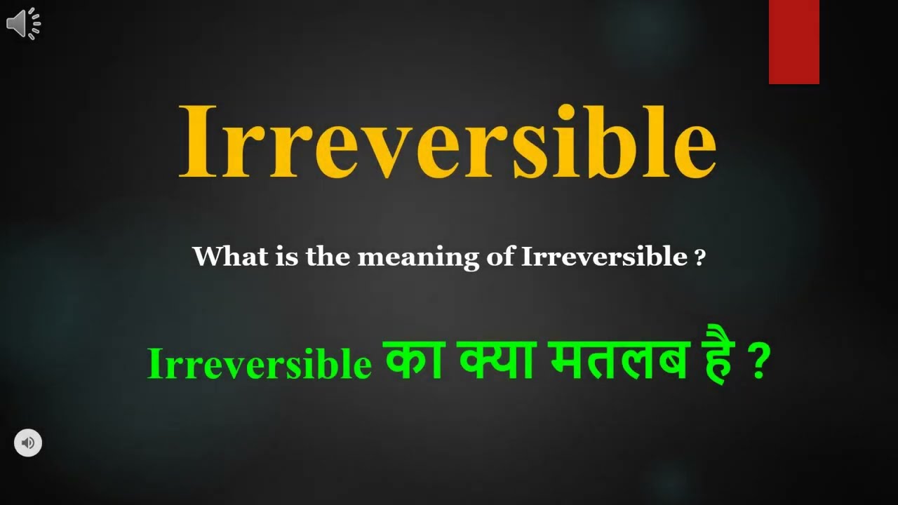 Irreversible Meaning In Hindi Irreversible Ka Kya Matlab Hota Hai irreversible-meaning-in-hindi-irreversible-ka-kya-matlab-hota-hai