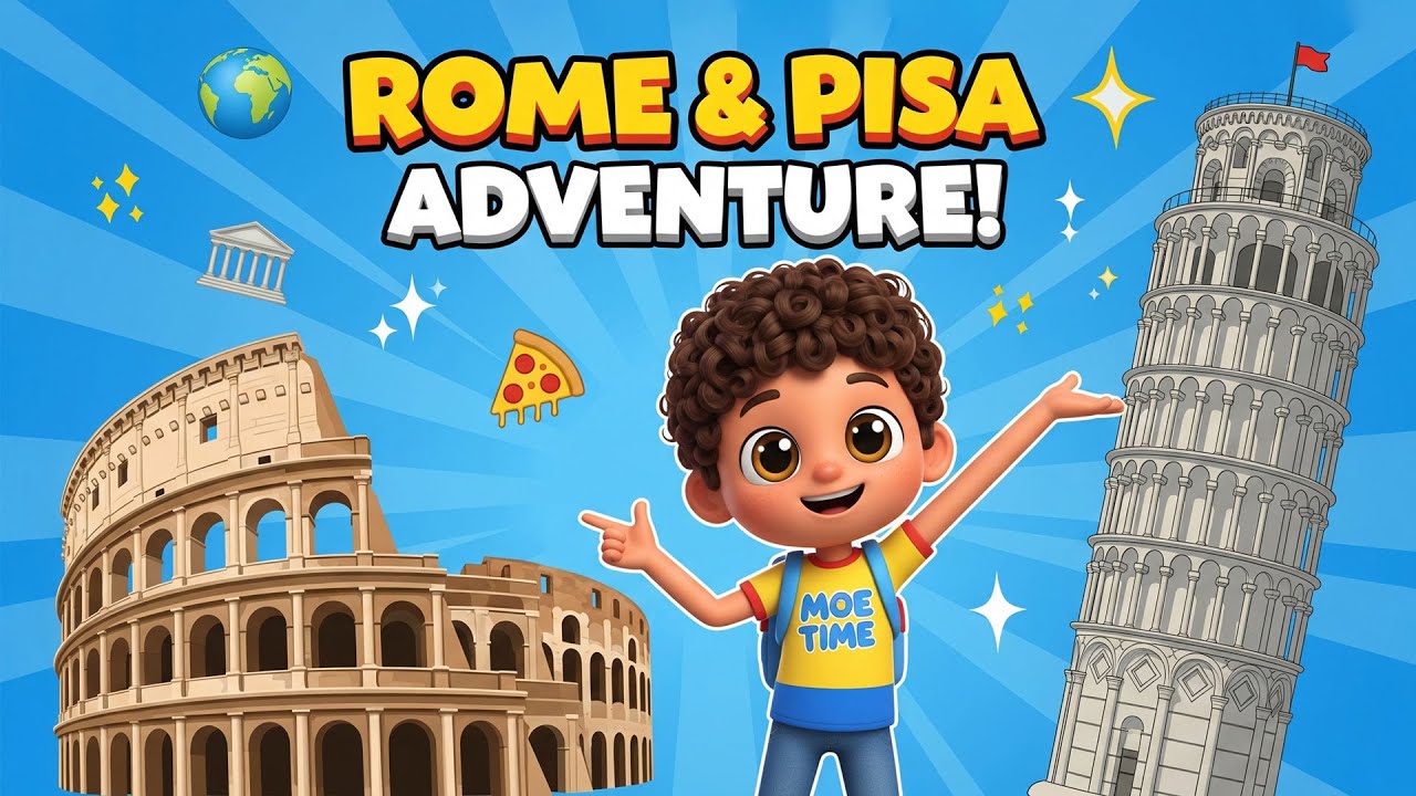 Kid Explores Rome & Pisa! Colosseum + Leaning Tower Adventure 🌍 | Moe ...
