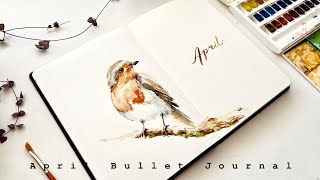 Nisan Ayı Ajanda Yapımı ~ Watercolor Bird Drawing by Tugce AUDOIRE 3,207 views 1 year ago 23 minutes
