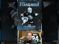 Karel Vejmelka Named NHL's 3rd Star of Week 🥦