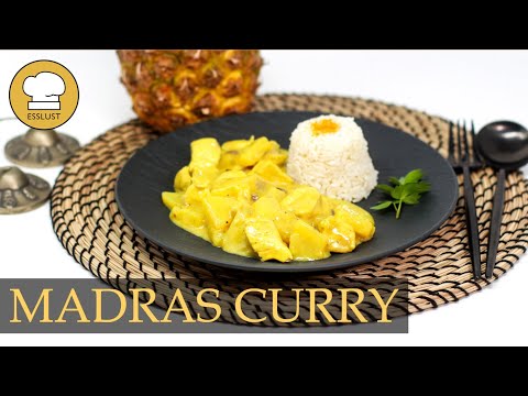 20-Minuten MADRAS CURRY mit Hähnchen und Ananas - indische Küche