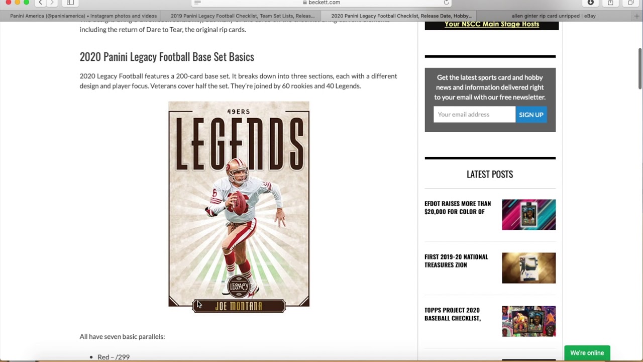 2020 Legacy Football!! Panini Revealed a HUGE Addition!!!