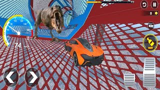 3d mega car driving Stunt Game - Impossible Tracks SportsCar Driving Simulator Android Gameplay  #22 screenshot 4