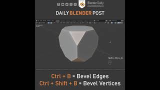Bevel Vertices in Blender #Shorts