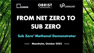Sub Zero® Methanol Demonstrator – World´s First Climate-Positive Methanol Production Prototype