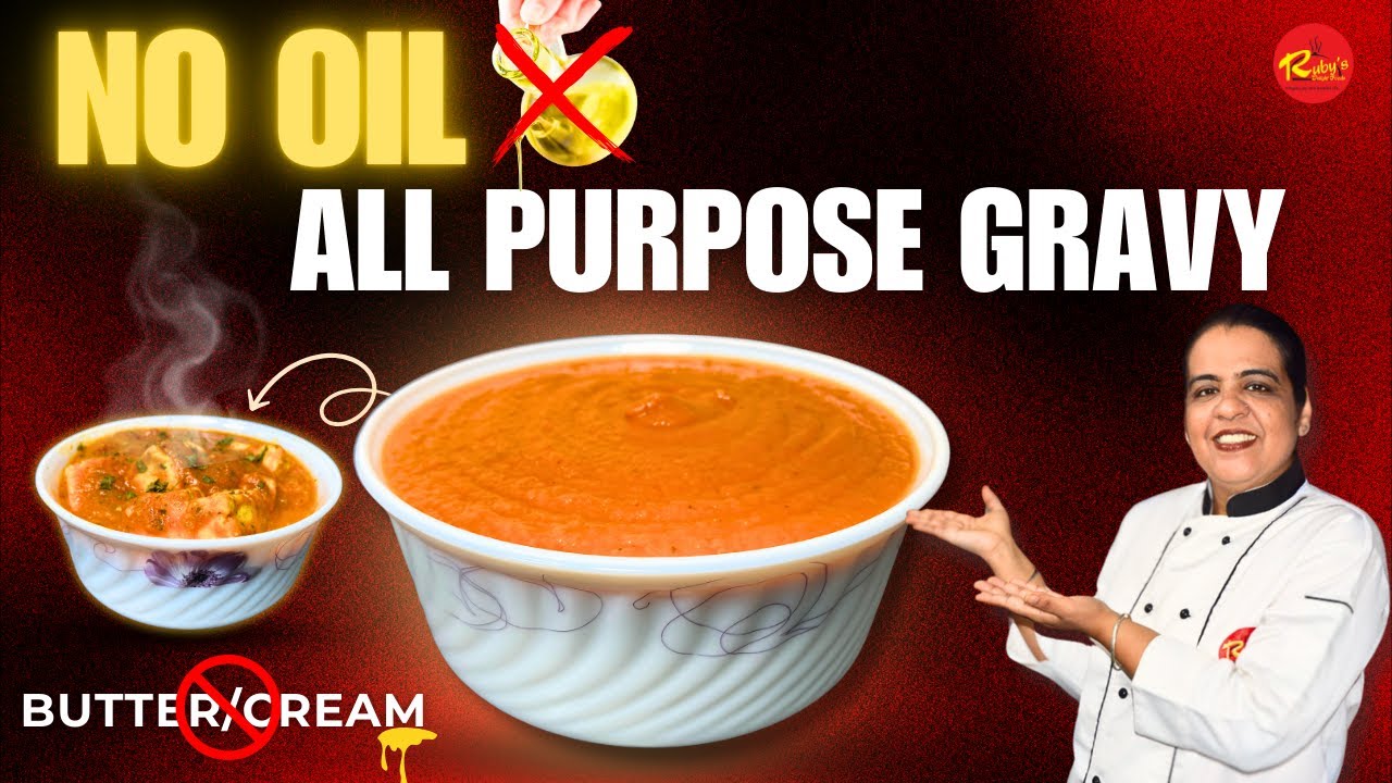 No Oil Restaurant Style Base Gravy For All Dishes | Healthy cooking options for Indian Cuisine