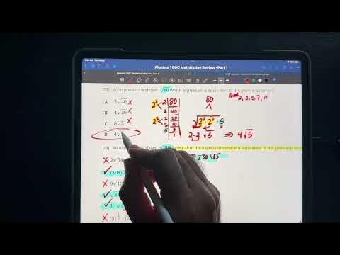 Algebra 1 EOC Review - Part 2 (Questions#21-40) - YouTube