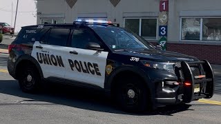 Union Police Department Traffic Unit 376 responding to a backyard fire 664 - 25
