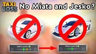 Can you complete Taxi Boss office without Miata and Jesko in short time? (Roblox Taxi Boss)