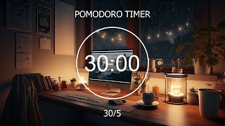 30/5 Pomodoro Timer - Studying At A Cozy Room Rain Sound with Lofi Mix • Focus Station by Focus Station 2,880 views 8 days ago 4 hours, 35 minutes