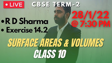 Exercise 14.2 | Surface Areas and Volumes | R.D. Sharma | Class 10 | CBSE Maths Term 2 | Amit Sir