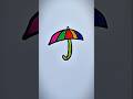 How to umbrella ☔ colour for kids #shorts