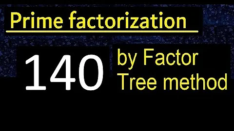 Prime factorization of 140 by factor tree method . Factor tree of 140 . How to find prime factors