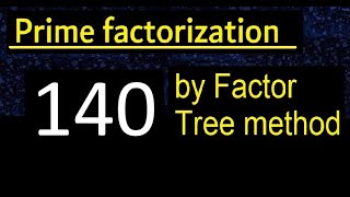 Prime factorization of 140 by factor tree method . Factor tree of 140 . How to find prime factors
