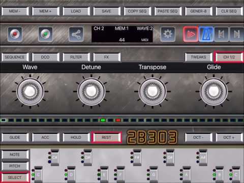 2XB303 Upcoming Acid/Bass synth app on IOS (TB 303 / Deep Bass 9 Fusion) #303 #tb303 #ios