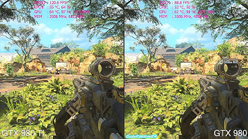 Call Of Duty Black Ops 3 GTX 980 TI Vs GTX 980 Frame Rate Comparison - 6700K