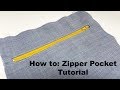 Sewing Tutorial - Zipper pocket Tutorial