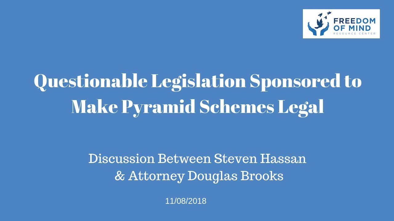 Questionable Legislation Sponsored to Make Pyramid Schemes Legal YouTube