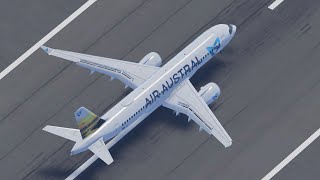 Air Austral Airbus A220-300 landing HAH/FMCH RWY 02 Infinite Flight