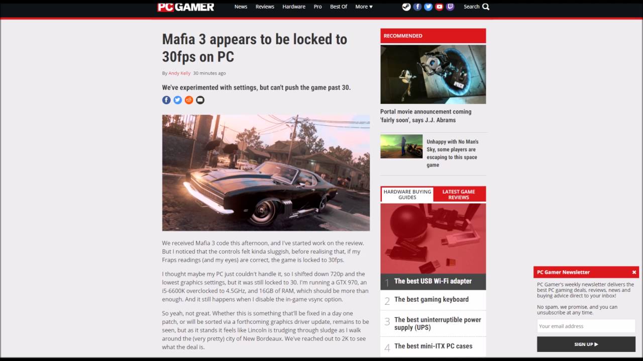 Mafia 3 - 30FPS Lock Dead On Arrival