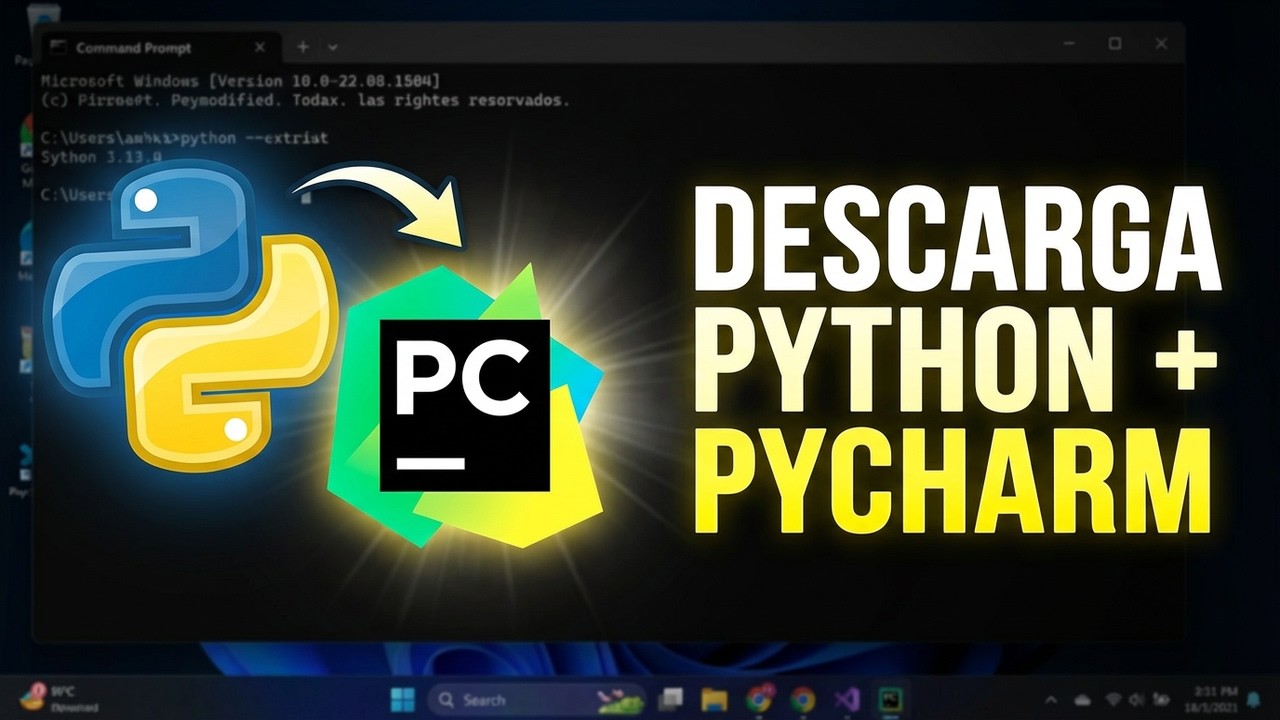 como DESCARGAR PYTHON y PYCHARM 🚀 - YouTube