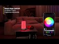 Smart Touch Bedside Lamp ✨ Dimmable RGB Bluetooth LED Night Light Rechargeable Desk Lamp