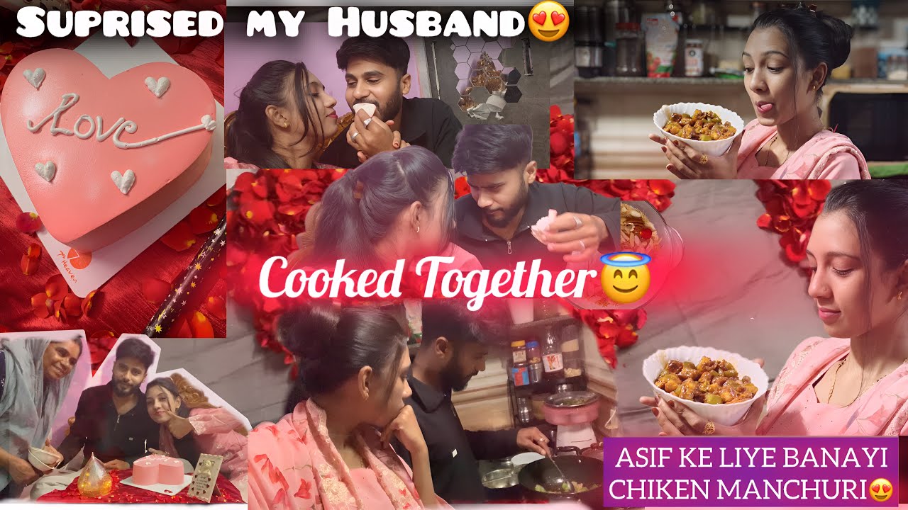 Suprised my husband 🥹🥳||Cook with Aliya and Asif😋😜|| @Aliyakiduniya_2716  #trendingnow #viral #vlog 