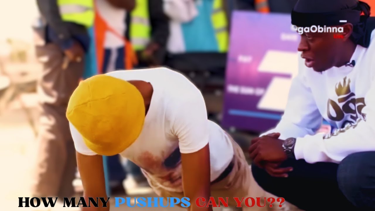 Oga Obinna PUSH UP CHALLENGE | How Many Pushups?