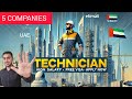Technicians Jobs in Abu Dhabi and Dubai UAE 🇦🇪  5 COMPANIES |  FOUGHTY1