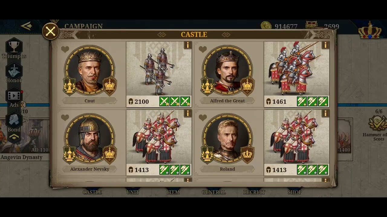 European war 7 Medieval подбор юнитов в отряд, стратегия набора