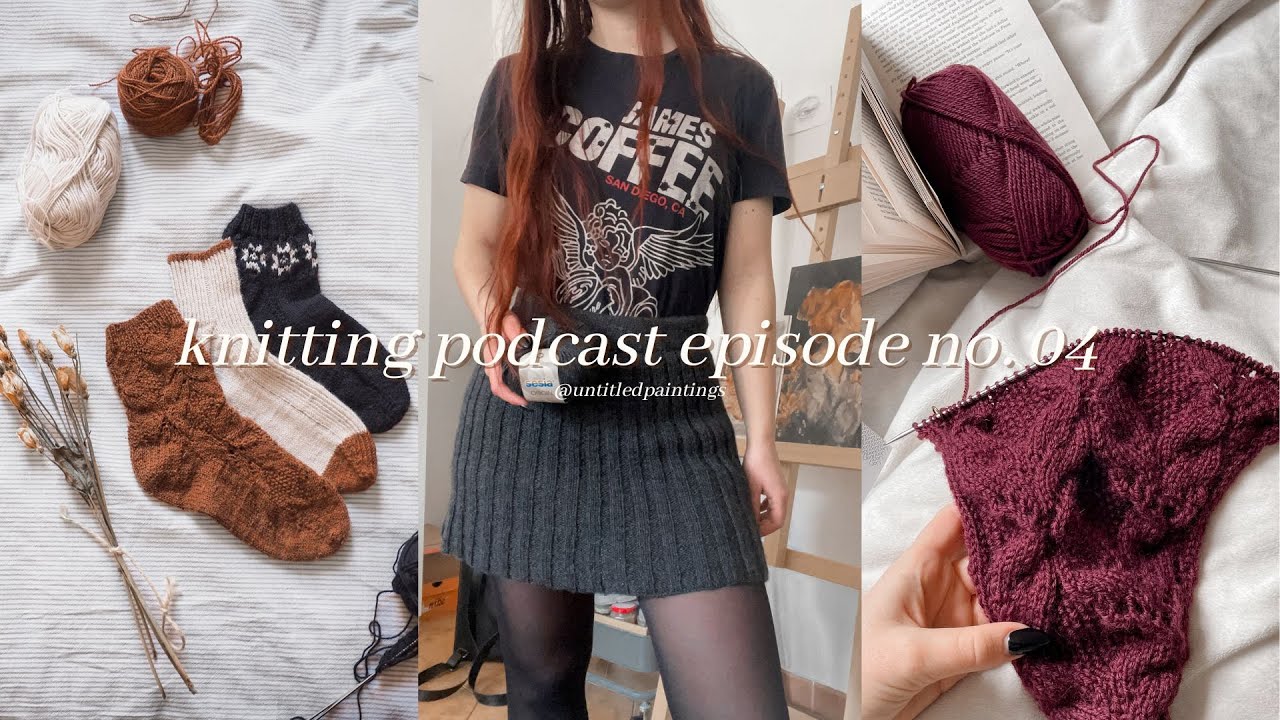 sporty knit skort, poet scarf, solene cardigan & many wips🧶 knitting podcast episode no. 04