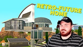 I Build a Retro-Futuristic House- Sims 4