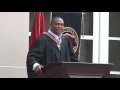 Eddie George speaking at MBA Commencement 2017