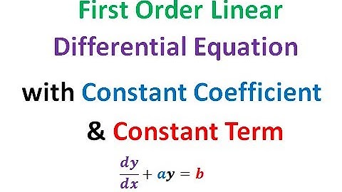 Differential Equation: First Order Linear Differential Equation