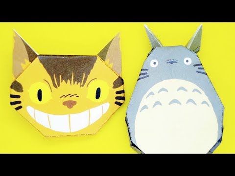 My Neighbor Totoro Cat Bus Origami となりのトトロの折り紙でねこバスをつくったよ Youtube