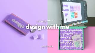 design a chewing gum brand with me 🍬🍭: my design process from start to finish | design with me #2