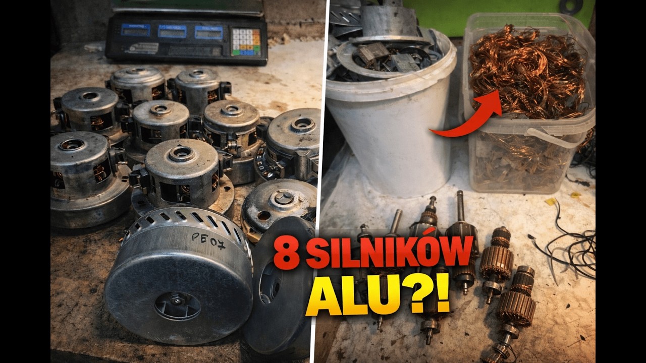 8 silników z odkurzaczy – czy w którymkolwiek jest miedź?