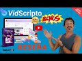 Reseña/tutorial de VidScripto español ⚠️ ATENCIÓN a mis 12 Bonuses EXCLUSIVOS ⚠️