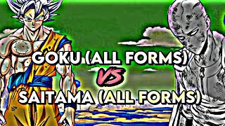 Goku All Forms Vs Saitama All Forms