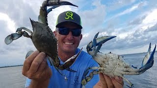 MASSIVE Blue Crab and Stone Crab on HAND LINE!!! {Catching, Cleaning Cooking}