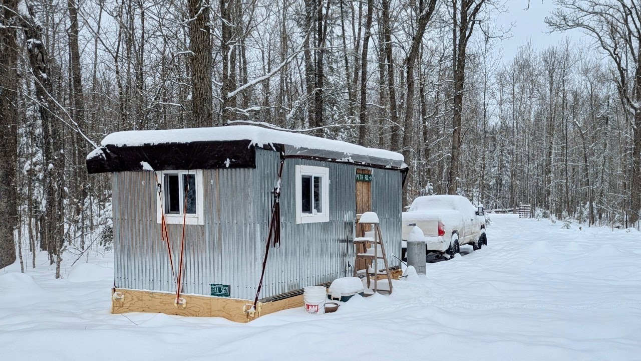Living Off-Grid In My Tiny House on Wheels, My Story, Melting Snow (EP1)