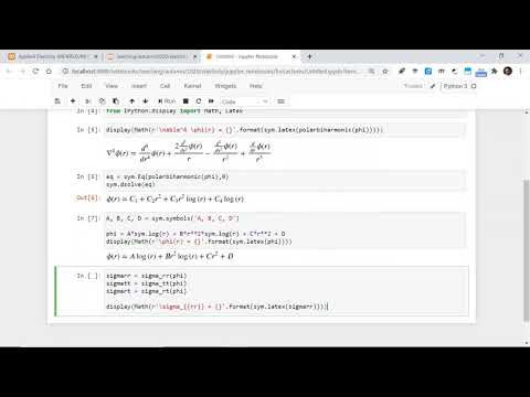 2D Elasticity – 10: Polar Coordinates Example – Pressure Vessel (with ...