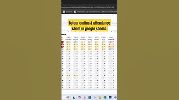 How to colour code in google sheets and an attendance sheet in google sheets