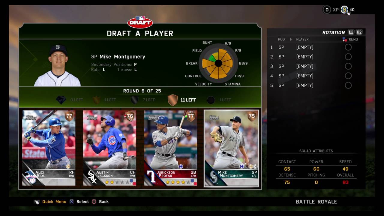 MLB® The Show™ 16 Draft Champions Battle Royal 1st Draft