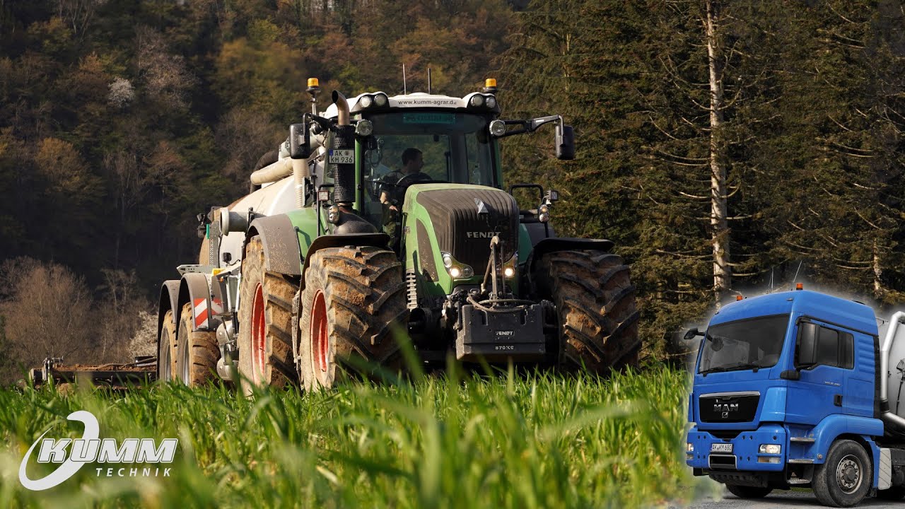 Güllegrubbern mit Fendt 936 Vario 💪 | Lohnunternehmen KUMM Agrar [4K]