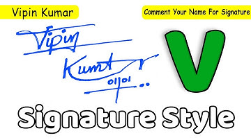 ✔️ Vipin Kumar Name Signature Style Request Done