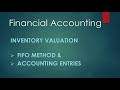 Inventory Valuation - FIFO Method & Journal Entries - Lecture # 30