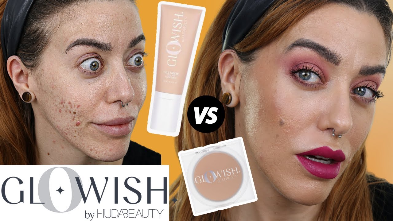 🔴 NUEVA GloWish Multidew Skin Tint Vs Luminous Pressed Powder | Demo en PIEL GRASA con ACNÉ